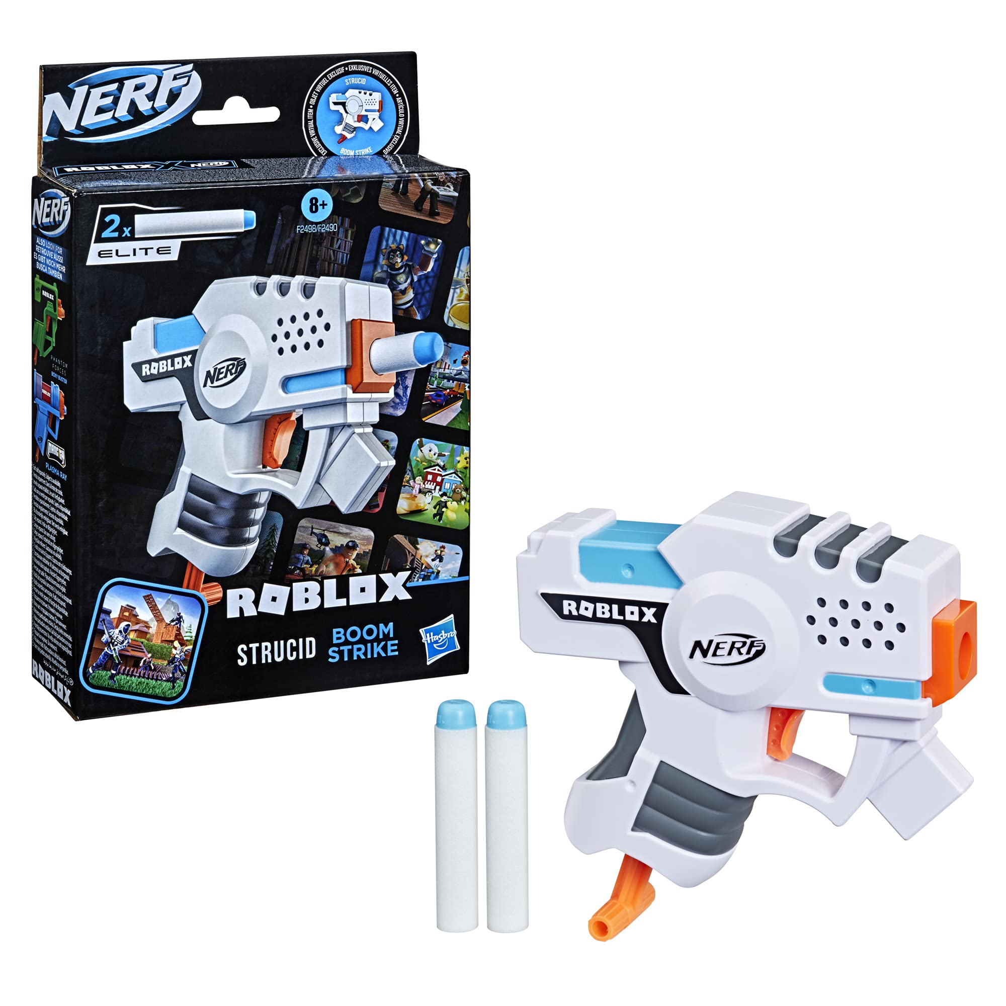 Nerf Roblox Strucid Boom Strike Toy Gun Foam Dart Blaster - Includes 2x Darts