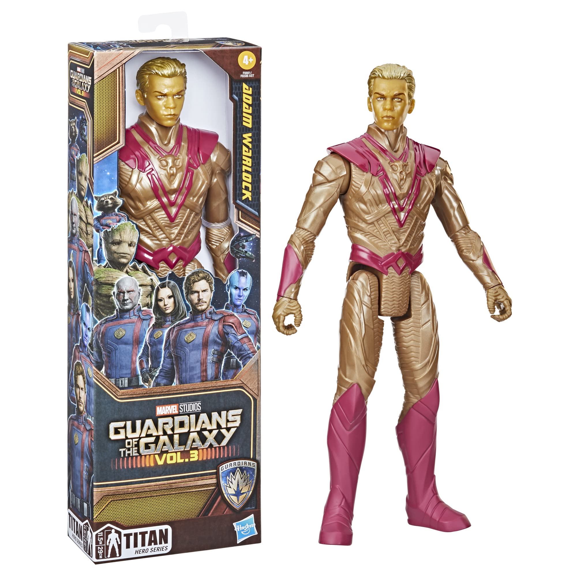 Marvel Guardians of the Galaxy Vol. 3 Titan Hero Series Adam Warlock Action Figure, Super Hero Toys for Children, Ages 4 and Up