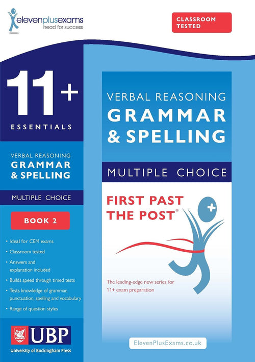 11+ Verbal Reasoning Grammar & Spelling for Cem, (Multiple Choice Practice Tests Included): Book 2