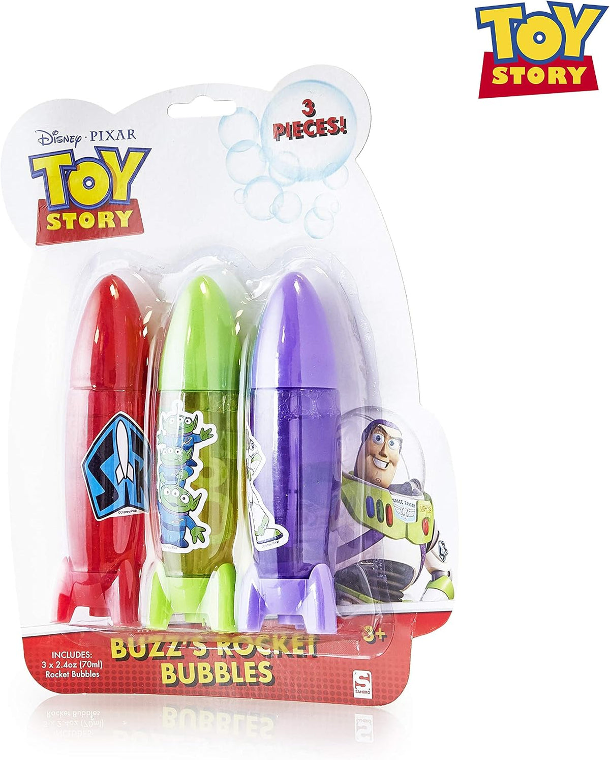 Disney Toy Story 4 Game 3 Piece Bubbles For Children With Buzz Lightyear