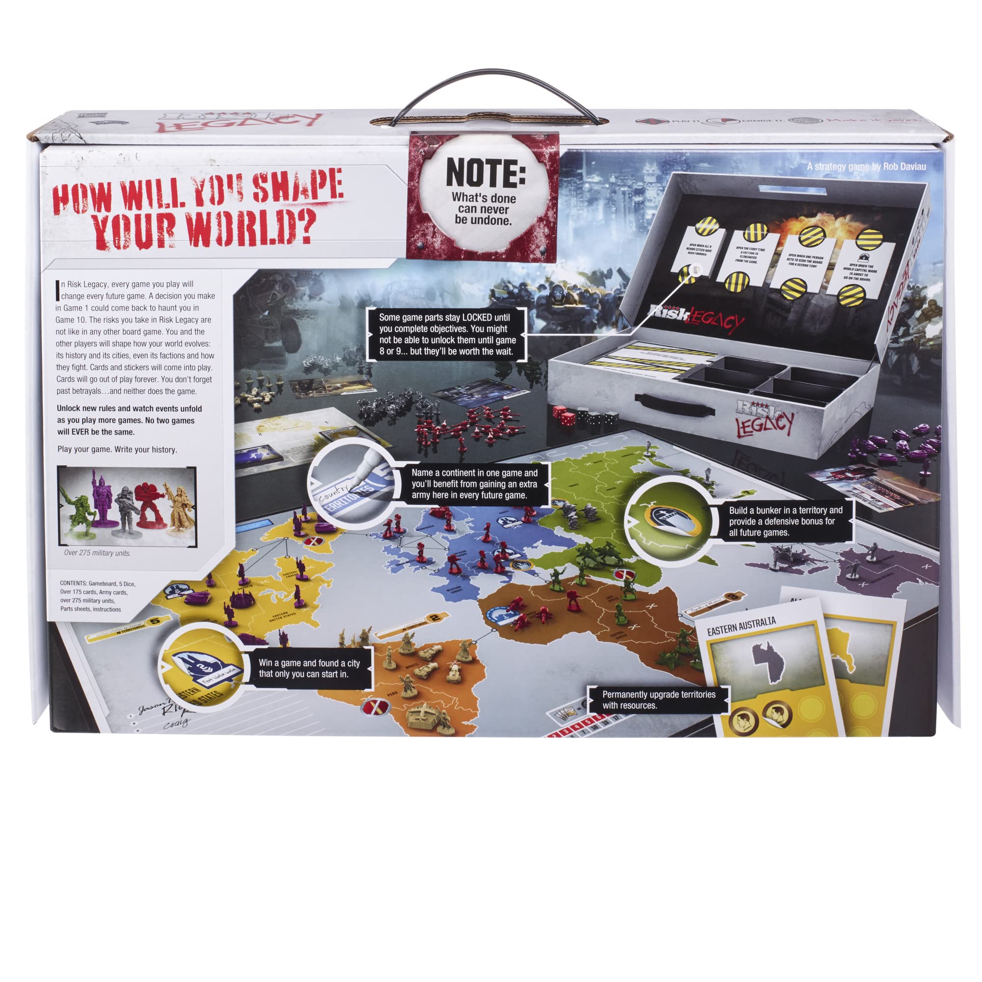 Hasbro Gaming Avalon Hill Risk Legacy Strategy Tabletop, Immersive Narrative Board Game for Ages 13 and Up, 3-5 Players, Multicolor