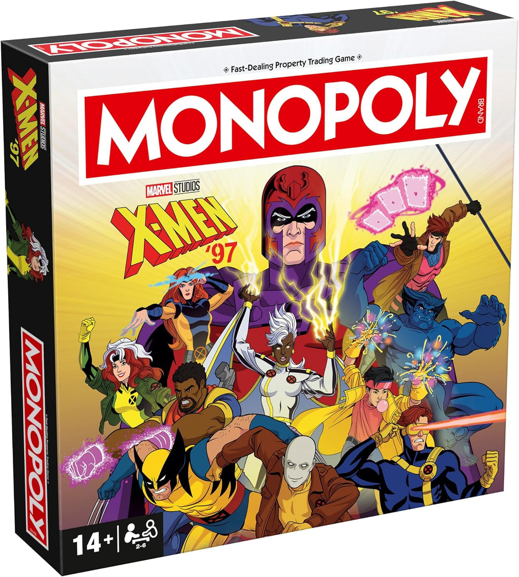 Winning Moves X-Men 97 Monopoly classic board game perfect for 2–6 players and makes a great gift for fans aged 14 and u