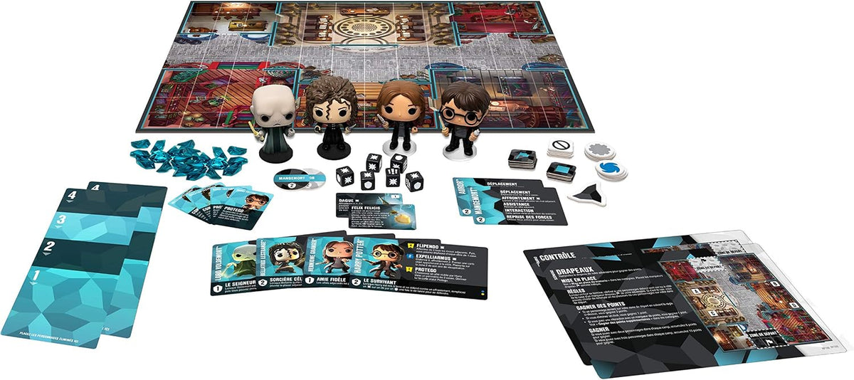 Funko Games Black Mag Funkoverse - French Version - Harry, Hermione, Bellatrix LeStrange, Lord Voldemort - 3'' (7.6 Cm) 