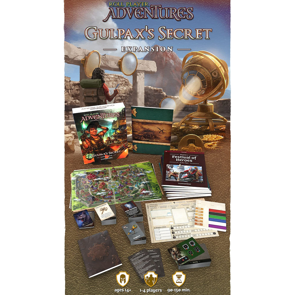 Thunderworks Games - Roll Player Adventures: Gulpax's Secret Expansion | Storybook Board Game | Cooperative Adventure Campaign | World of Ulos | Ages 14+ | Family Game for 1-4 Players | 95-150 Minutes