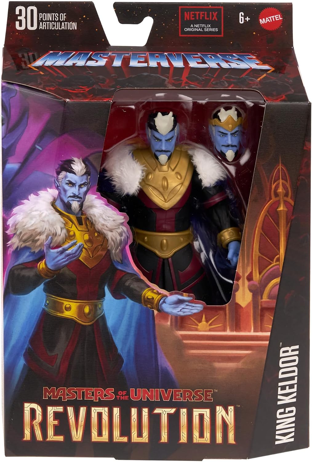 Masters of The Universe Masterverse King Kelder Action Figure, Deluxe Collectible with 30 Articulations, Swappable Parts
