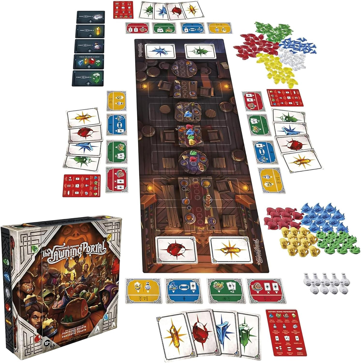 Avalon Hill Dungeons & Dragons: The Yawning Portal Game, D&D Strategy Board for 1-4 Players, Games, Family, F6647, Multi
