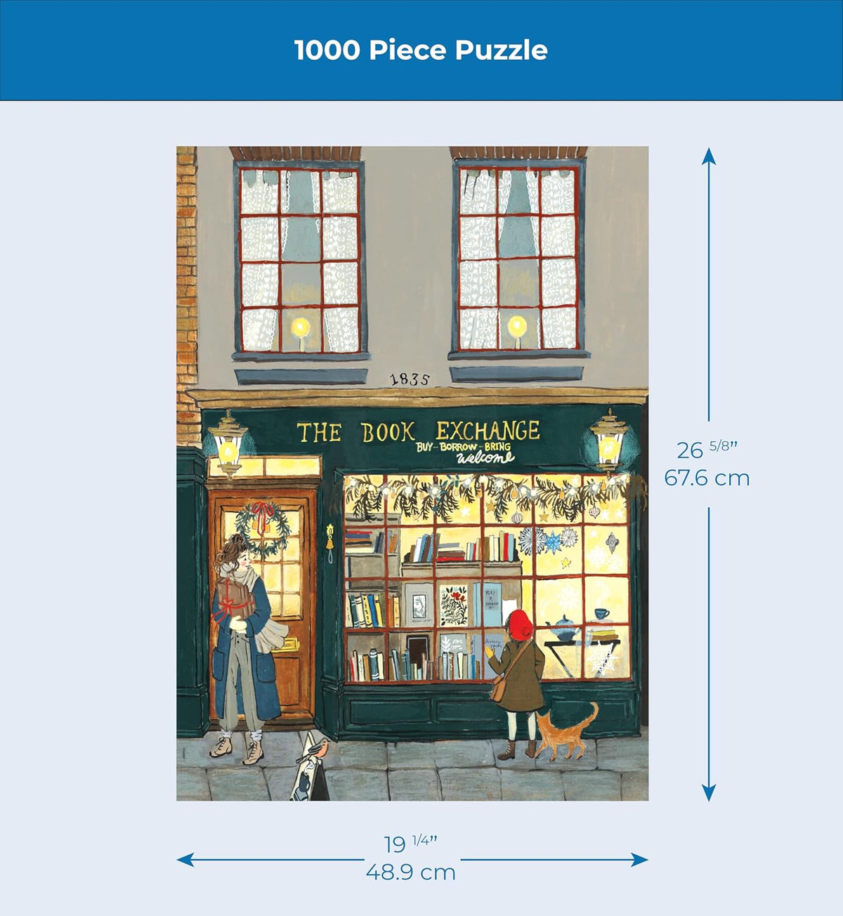 New York Puzzle Company - Loré Pemberton The Book Exchange - 1000 Piece Jigsaw Puzzle for Family Game Nights by Loré Pem