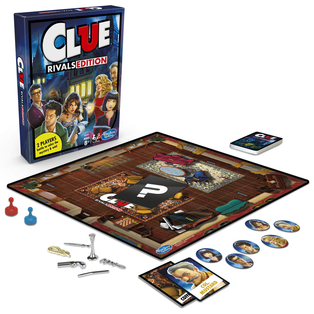 Hasbro Cluedo Board Game - Edition for Rivals, One to One Game for 2 Players, Fast Game, for Children from 8 Years, Classic Detective Game: Discover Who Committed the Crime