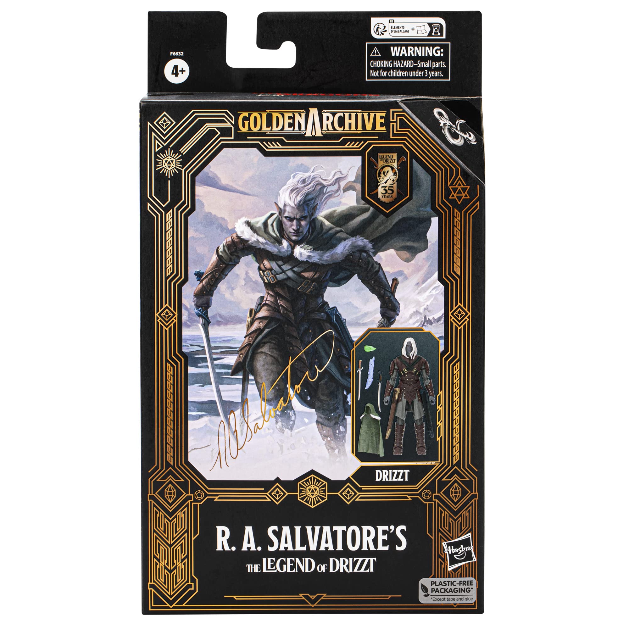 Dungeons & Dragons R.A. Salvatore's The Legend of Drizzt Golden Archive 6" Scale Drizzt Action Figure