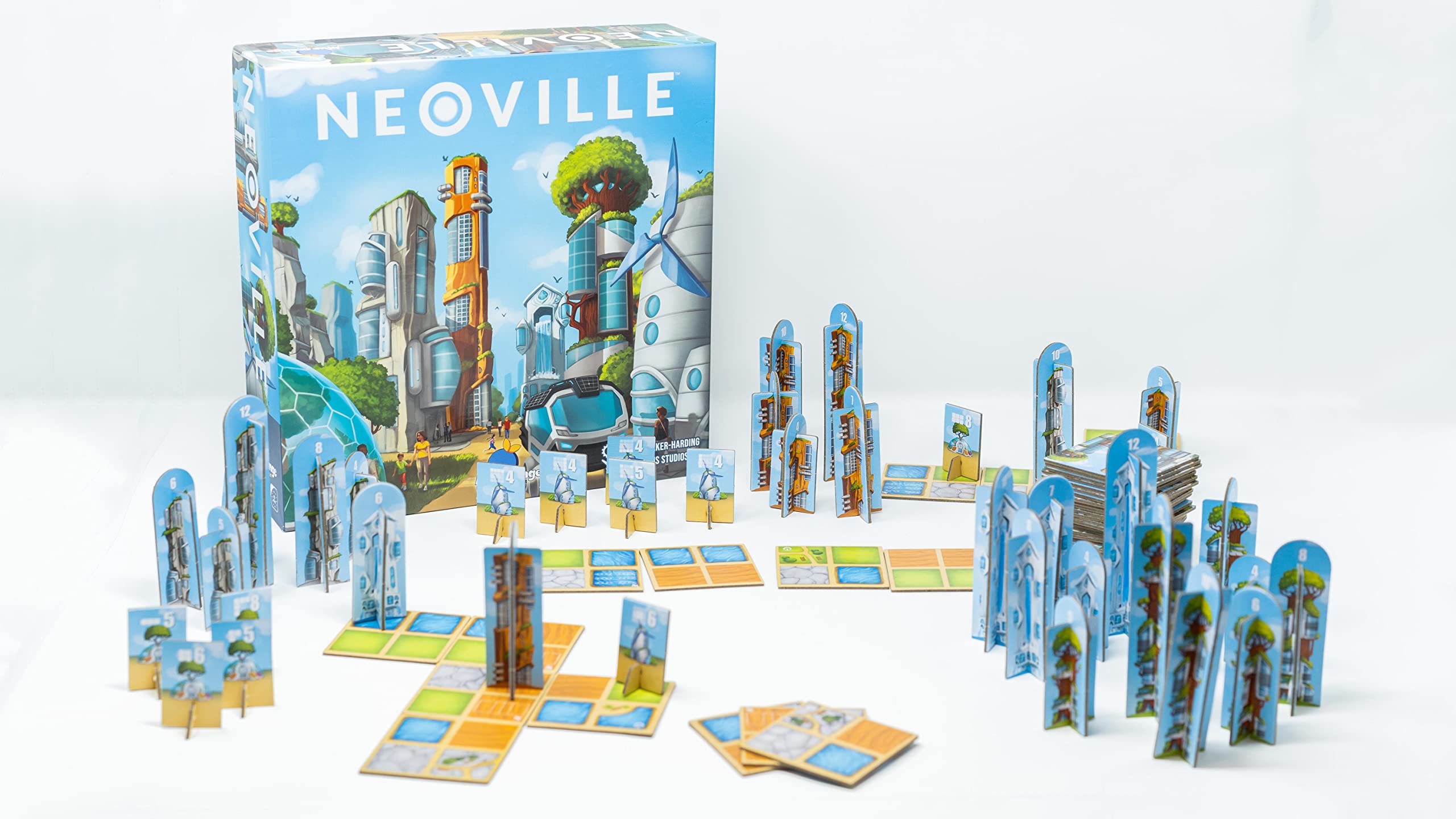 Blue Orange | Neoville | Strategy Game | Ages 10+ | 2-4 Players | 45 Minutes Playing Time