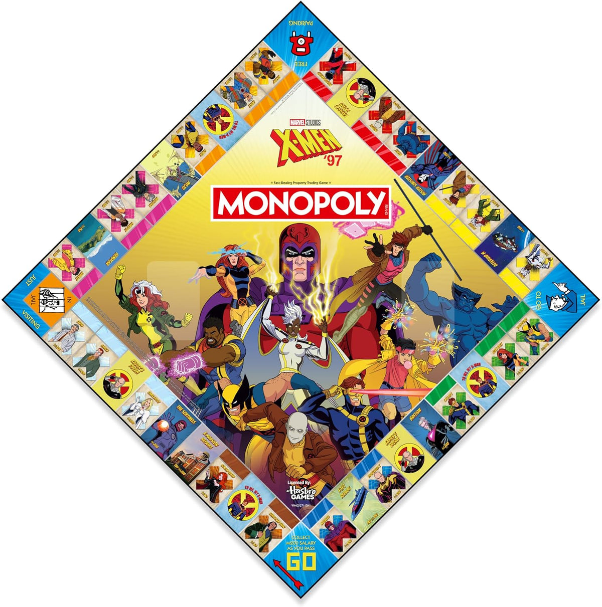 Winning Moves X-Men 97 Monopoly classic board game perfect for 2–6 players and makes a great gift for fans aged 14 and u