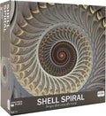 Perfectly Puzzled Shell Spiral 1000 Piece, Gift for a Puzzle Enthusiast, Calming Effect of Symmetry, Seashell Design, Ag