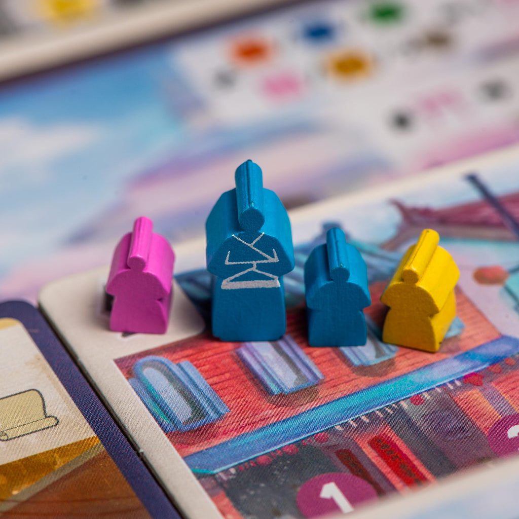 Synapses Games | Yokohama | Strategy Board Game | Worker Placement Set in Japan | 2 to 4 Players | 90 Minutes | Ages 14+