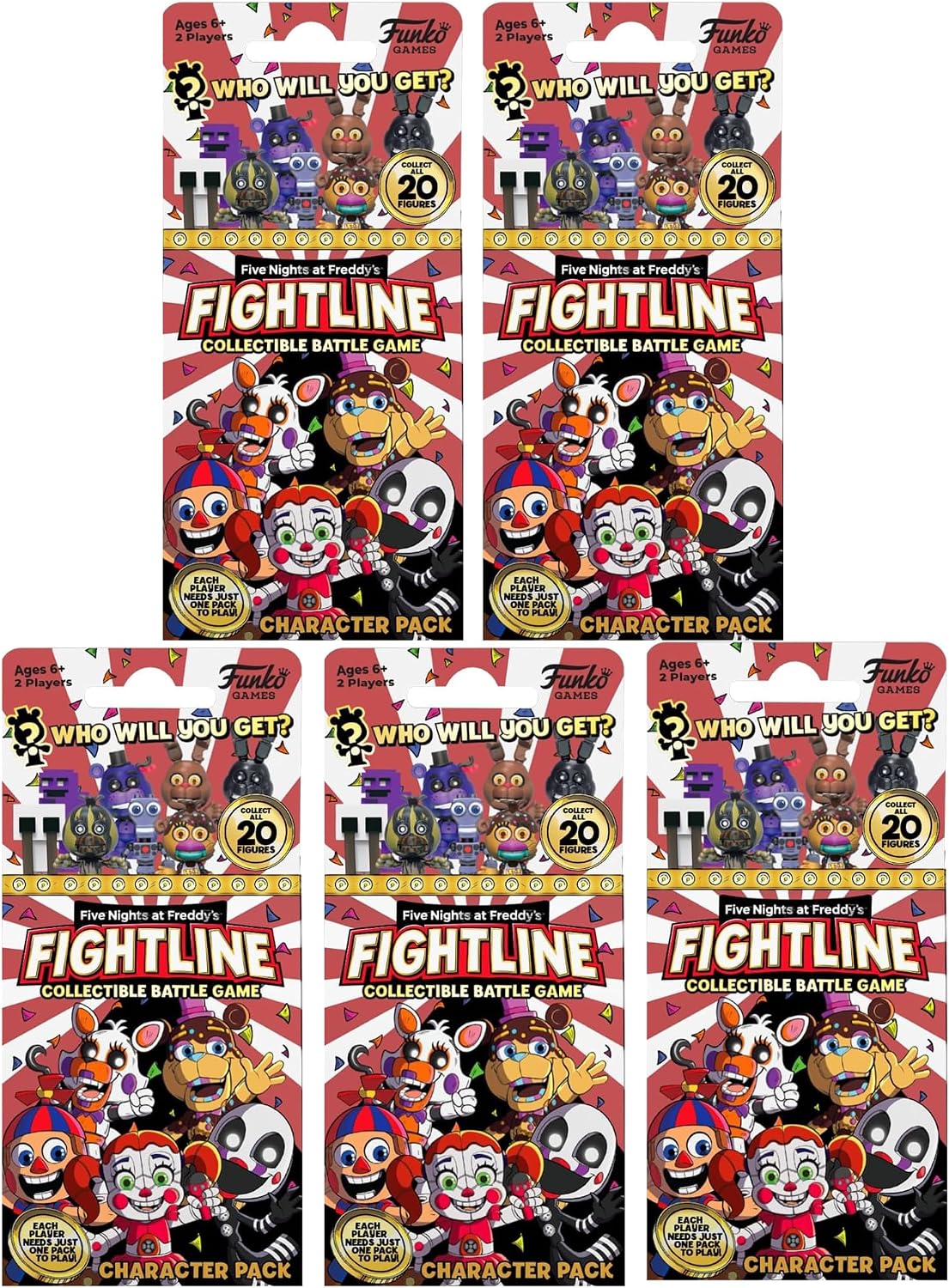 FUNKO GAMES Five Nights at Freddies Fightline - Battle Booster Pack of 5