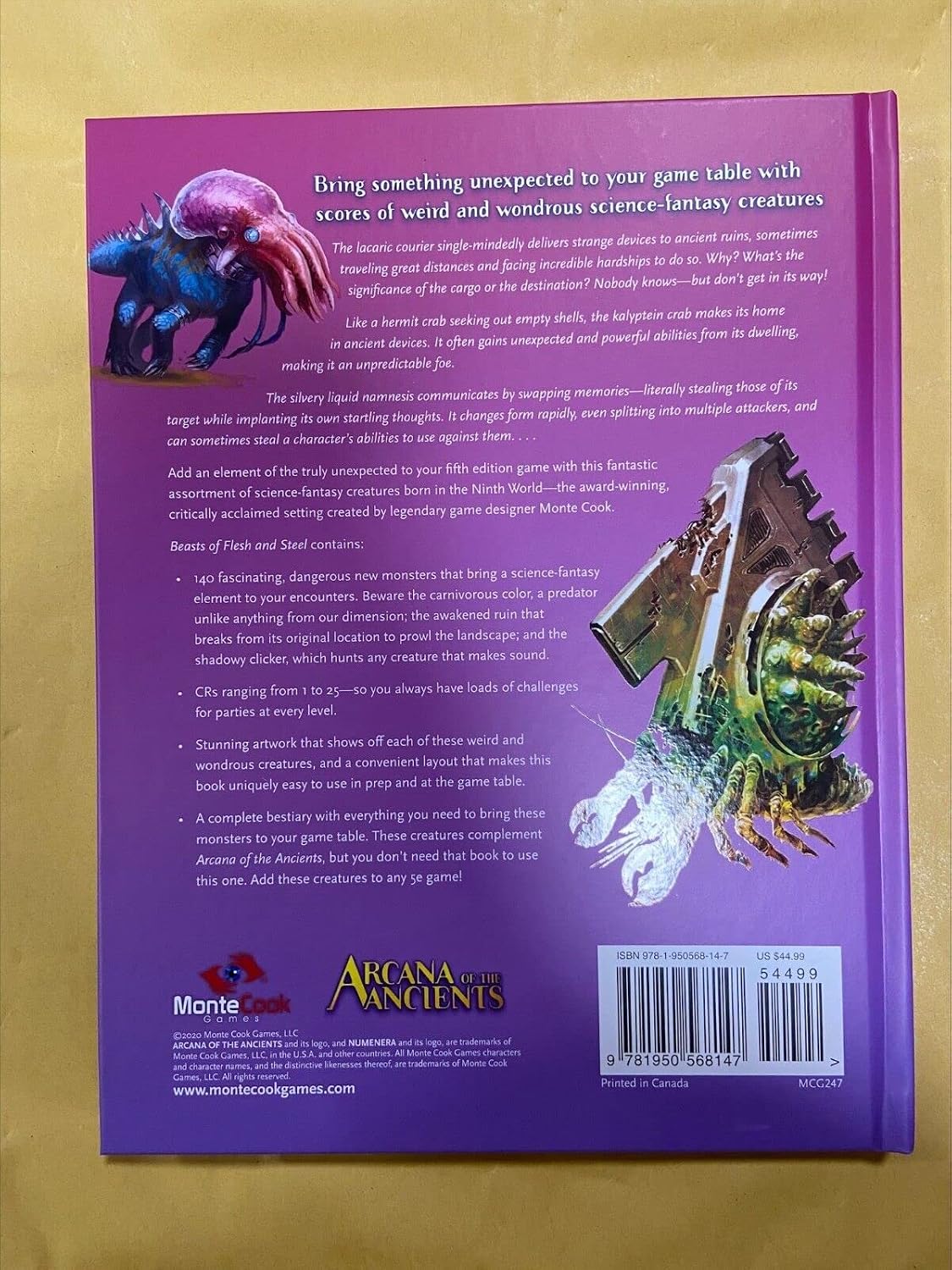 Arcana of the Ancients RPG - Beasts of Flesh and Steel Supplement (Book)
