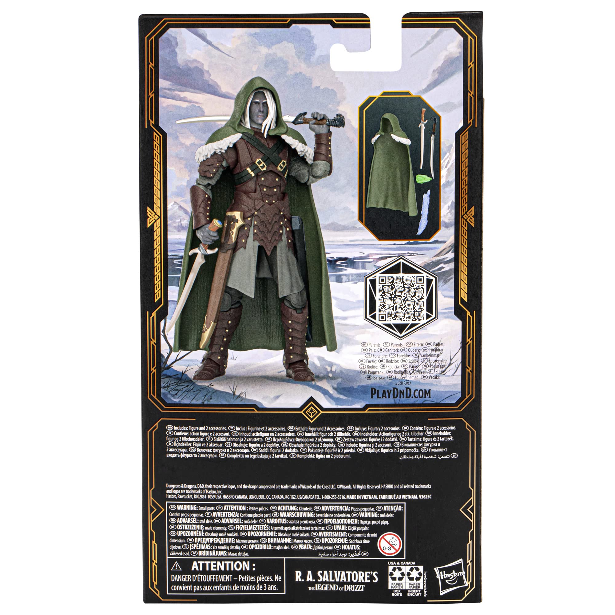 Dungeons & Dragons R.A. Salvatore's The Legend of Drizzt Golden Archive 6" Scale Drizzt Action Figure