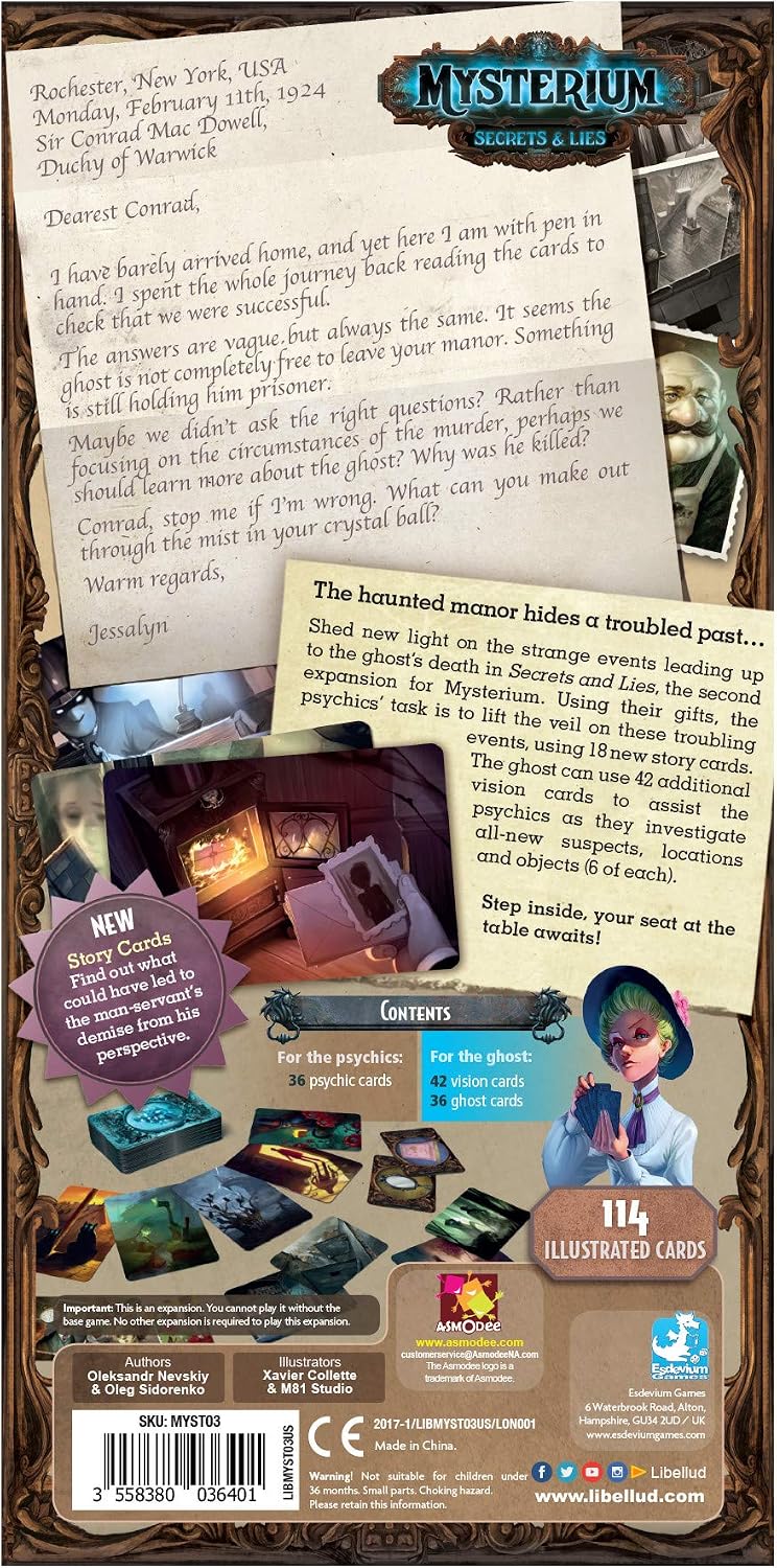 Asmodee Libellud, Mysterium Secrets and Lies Board Game Expansion