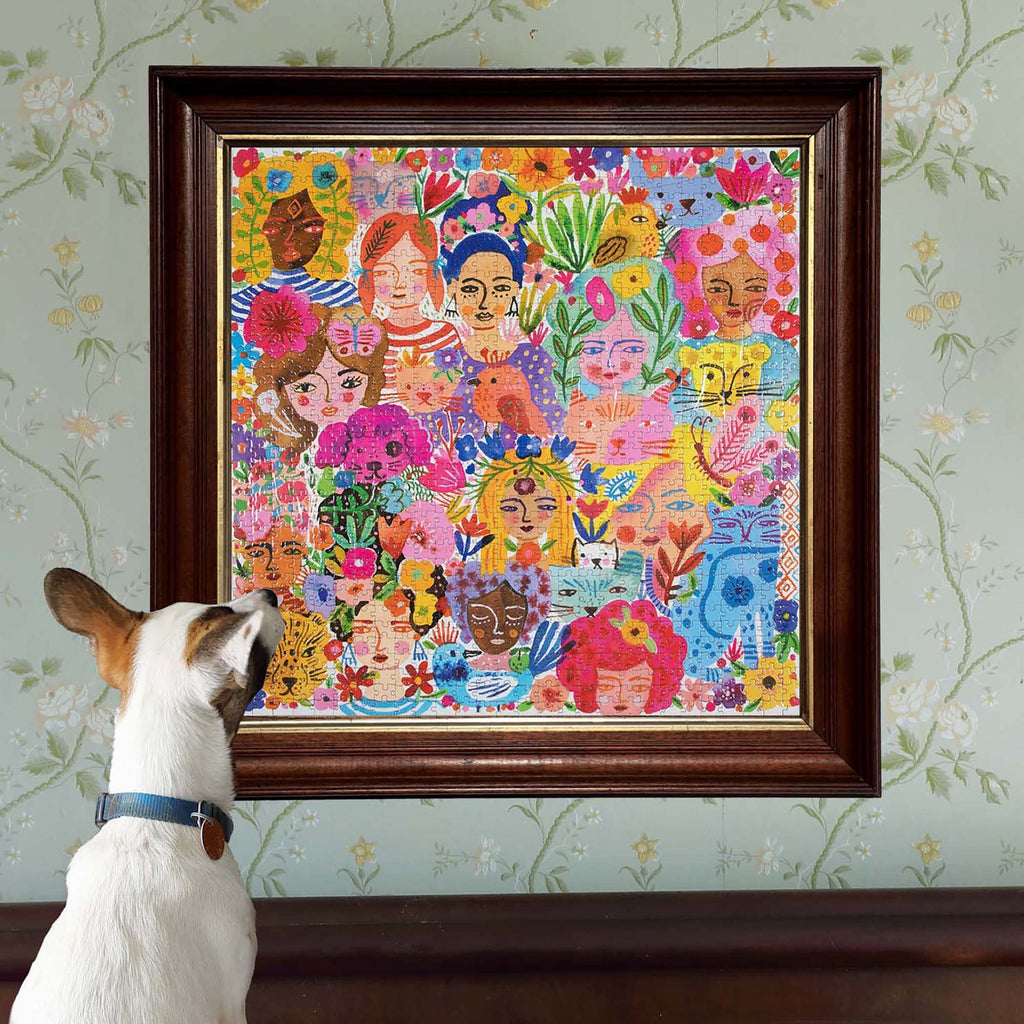 eeBoo Piece and Love Goddesses & Pets 1000 Piece Square Adult Jigsaw Puzzle/Ages 14+ (PZTGPE)
