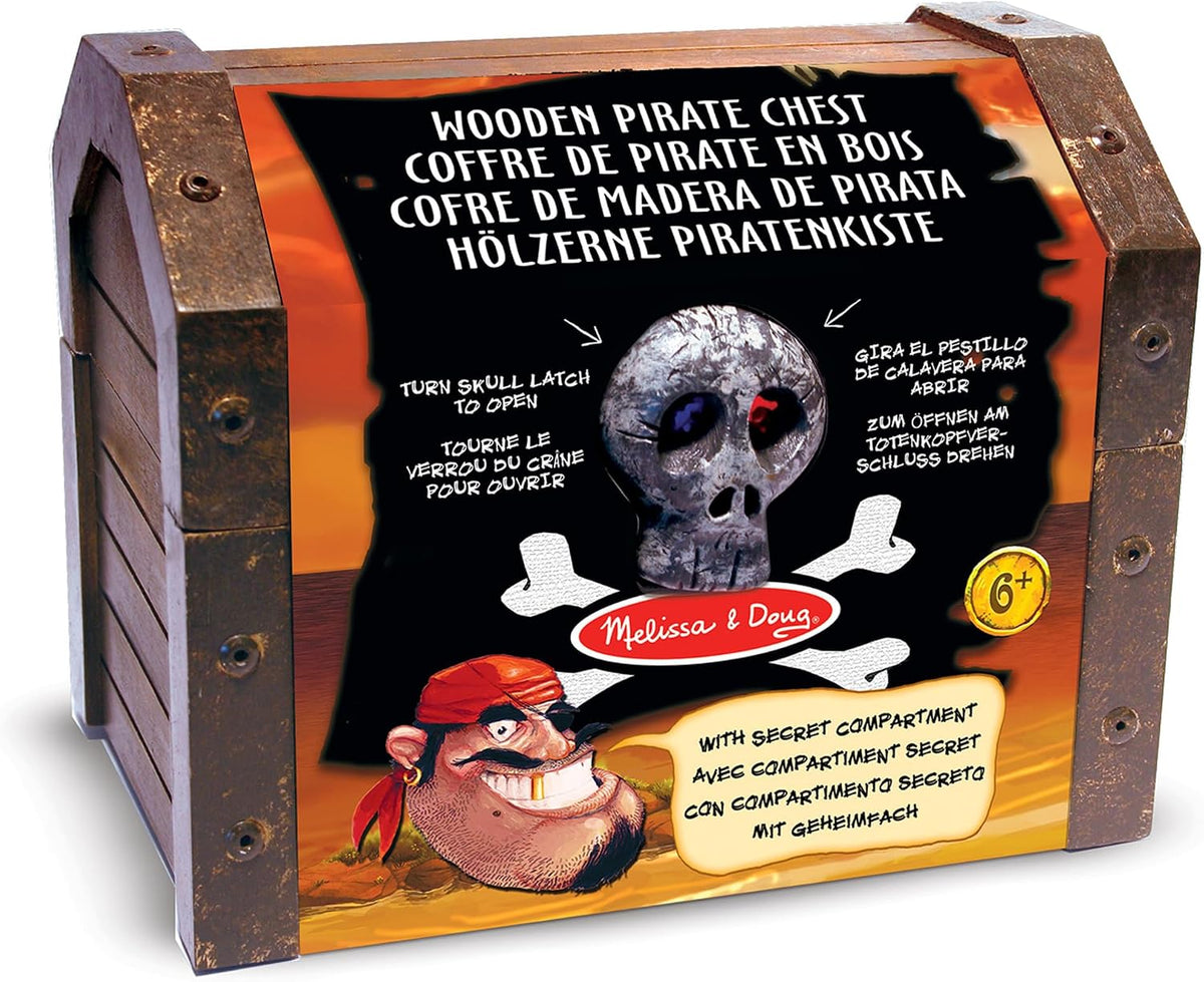 Melissa & Doug Wooden Pirate Chest Toy