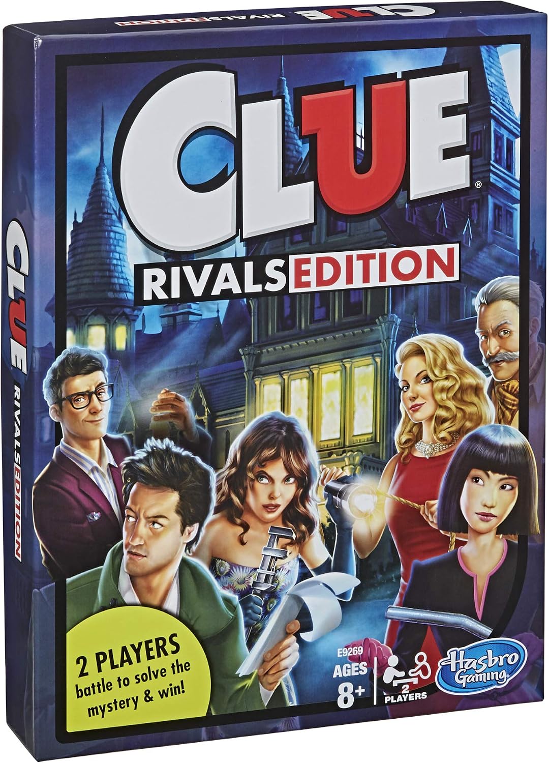 Hasbro Cluedo Board Game - Edition for Rivals, One-to-One for 2 Players, Fast Classic Detective Game for Children from 8