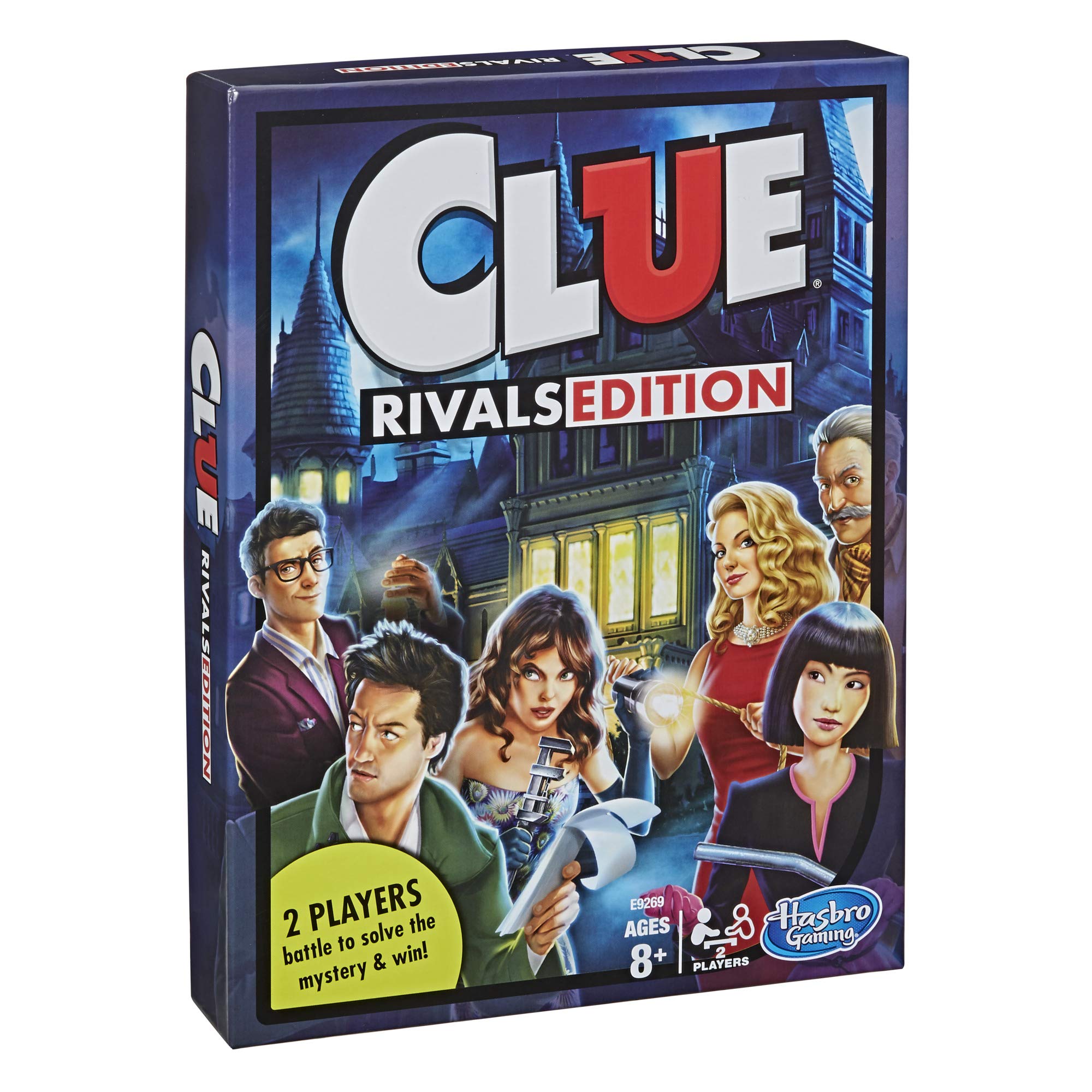 Hasbro Cluedo Board Game - Edition for Rivals, One to One Game for 2 Players, Fast Game, for Children from 8 Years, Classic Detective Game: Discover Who Committed the Crime