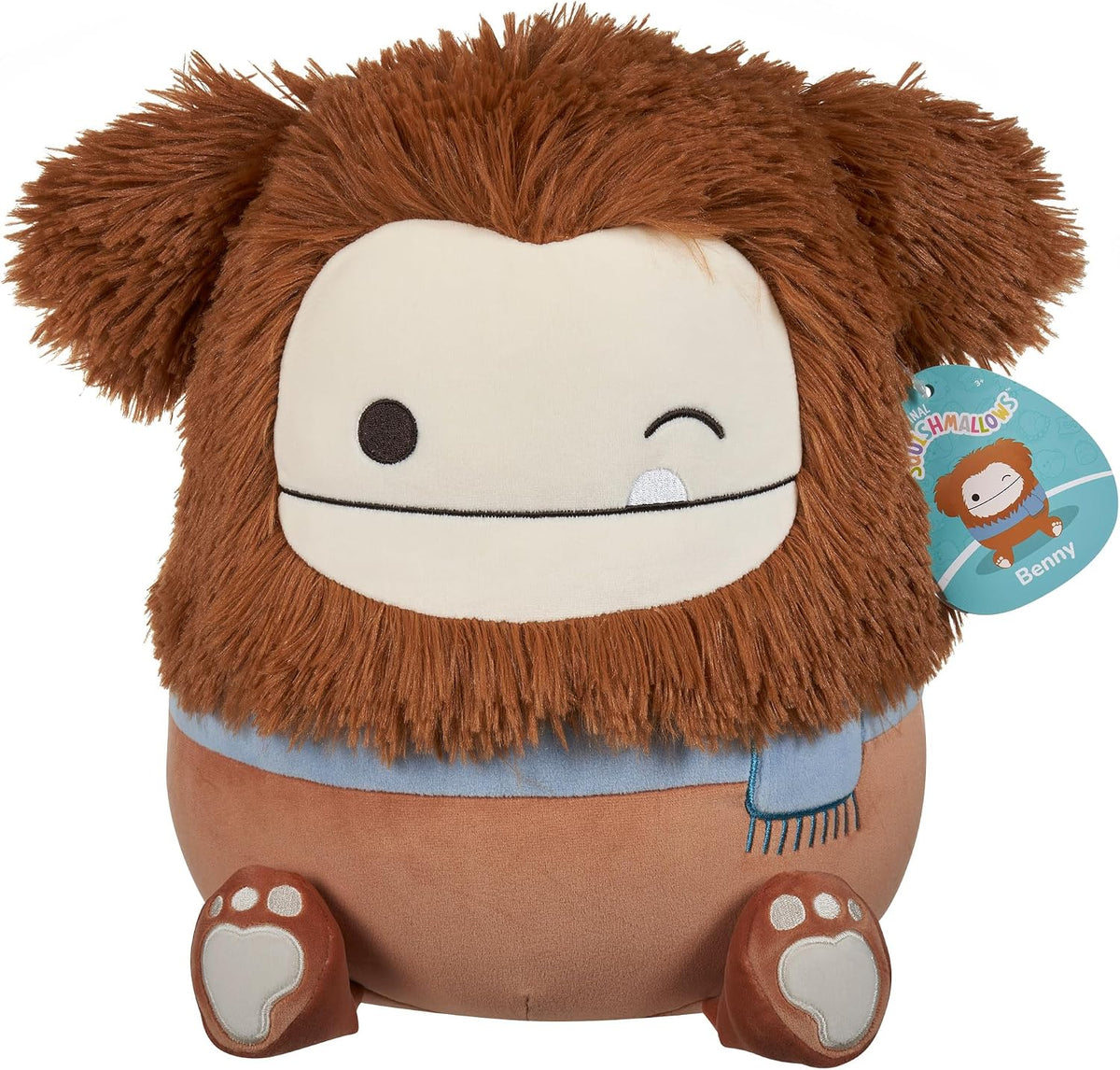 Squishmallows Original 12 Inch - Benny the Winking Brown Bigfoot