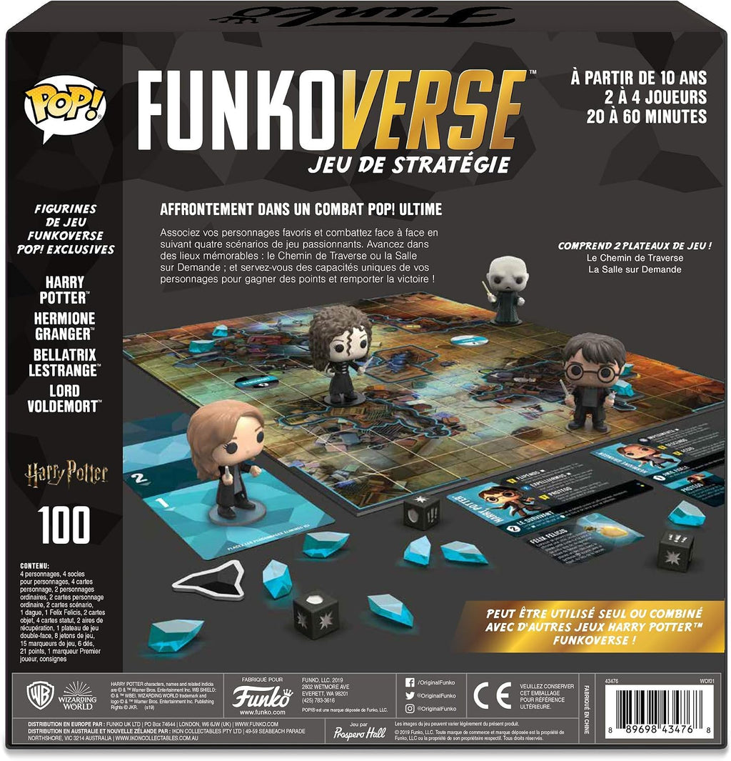 Funko Games Black Mag Funkoverse - French Version - Harry, Hermione, Bellatrix LeStrange, Lord Voldemort - 3'' (7.6 Cm) 