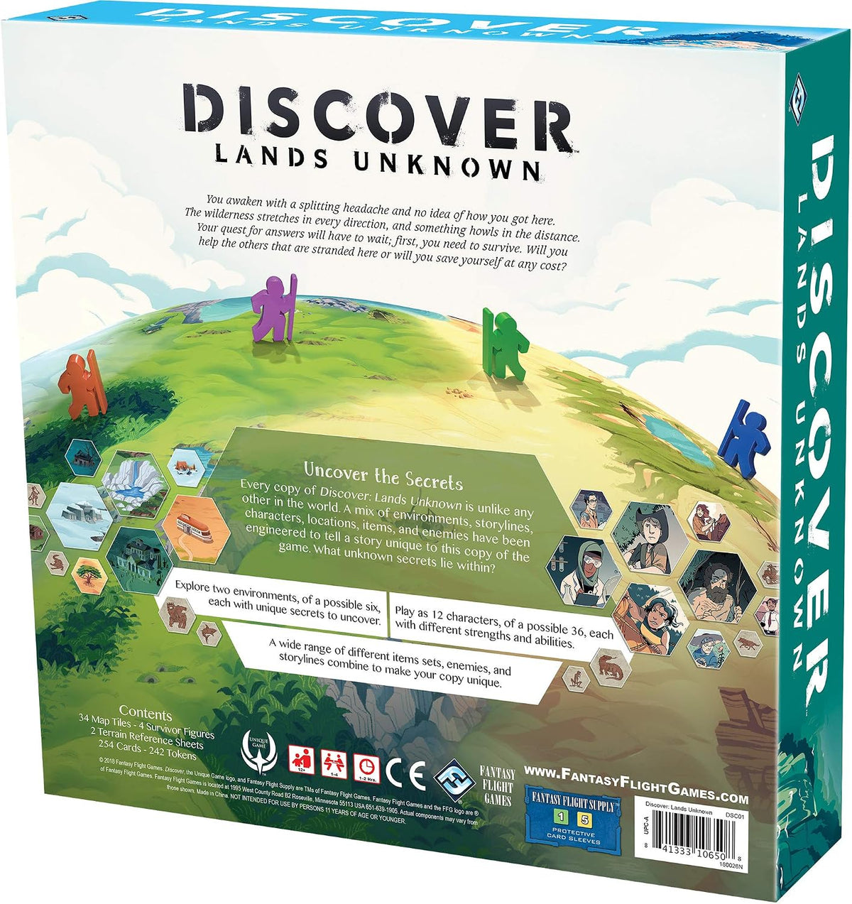 Fantasy Flight Games FFGDSC01 Discover: Lands Unknown, Mixed Colours