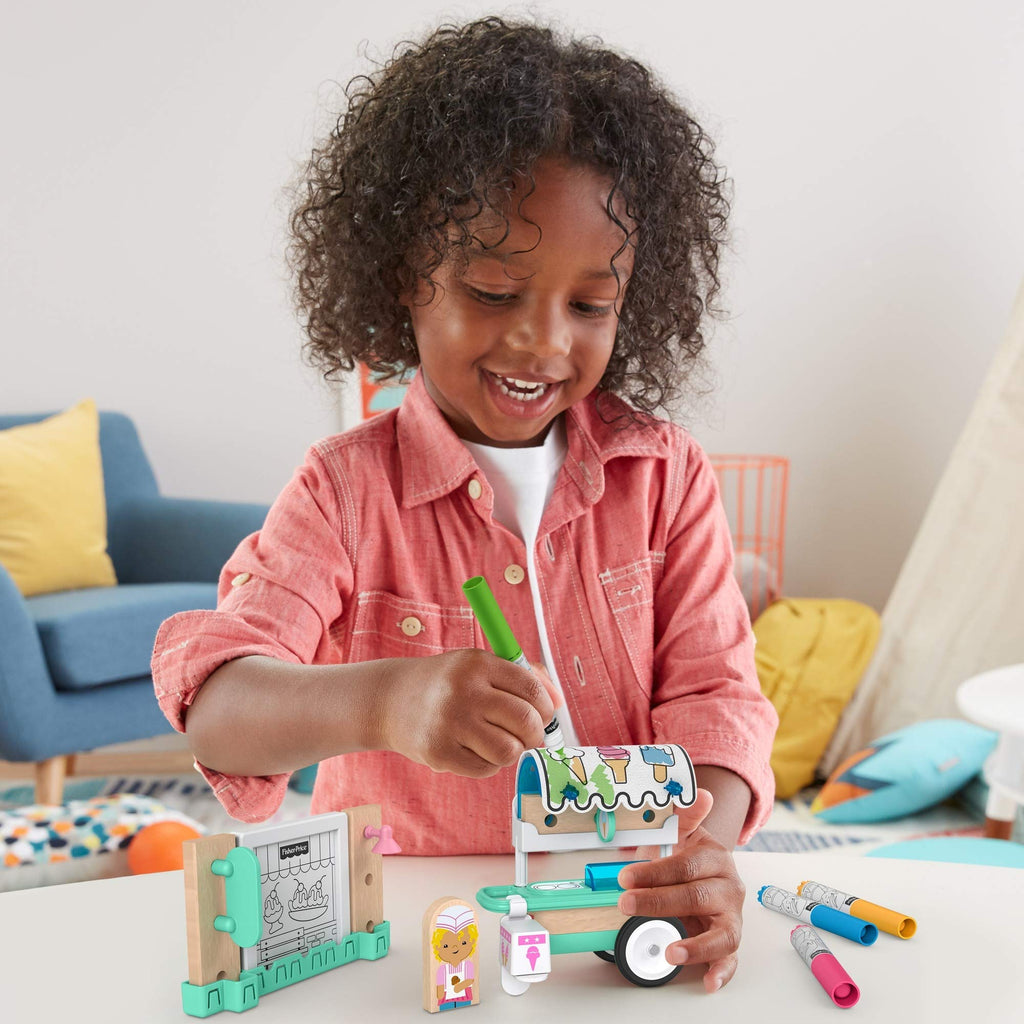 Fisher-Price Wonder Makers Ice Cream Cart, Craft Building & Track Set