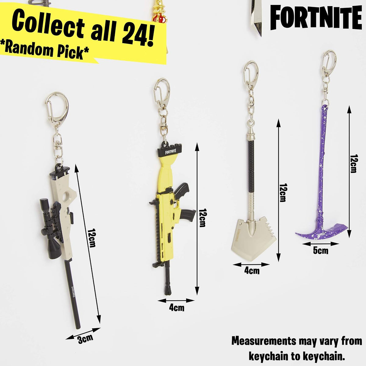 Fortnite Keyring, 3D Guns Keychain, Cool Keyrings For Party Bag Filler For Kids With Weapons Key-chains To Collect, Gift