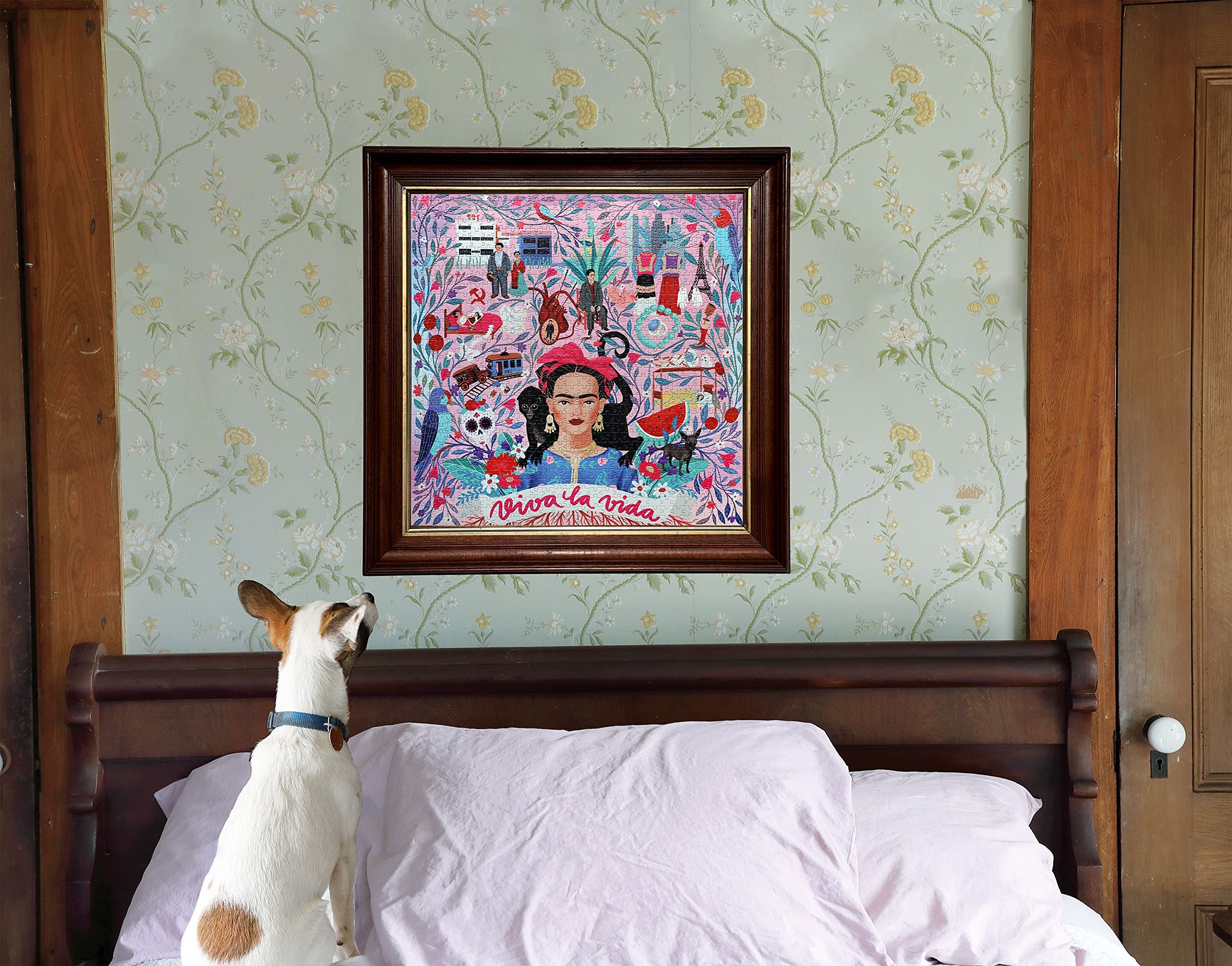 eeBoo Piece and Love Viva la Vida Frida Kahlo 1000 piece square adult Jigsaw Puzzle