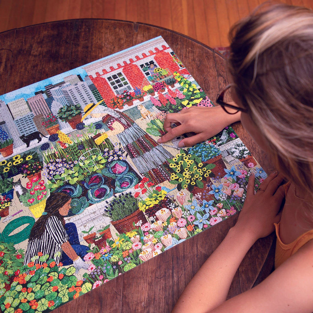 eeBoo Piece and Love Urban Gardening 1000 piece square adult Jigsaw Puzzle