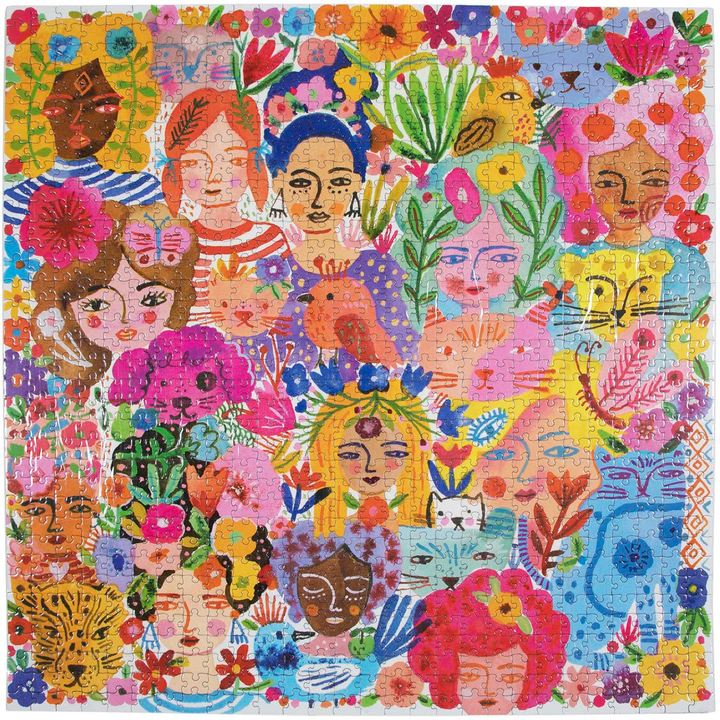 eeBoo Piece and Love Goddesses & Pets 1000 Piece Square Adult Jigsaw Puzzle/Ages 14+ (PZTGPE)