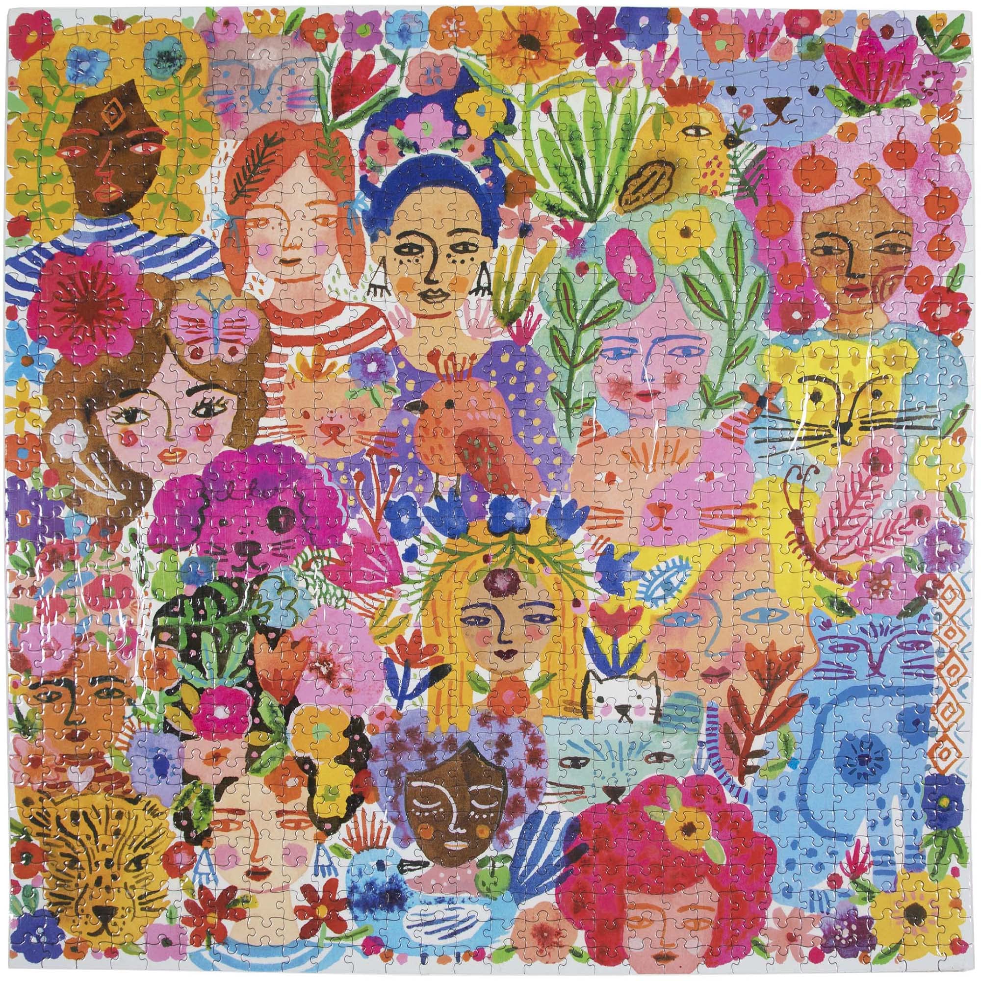 eeBoo Piece and Love Goddesses & Pets 1000 Piece Square Adult Jigsaw Puzzle/Ages 14+ (PZTGPE)