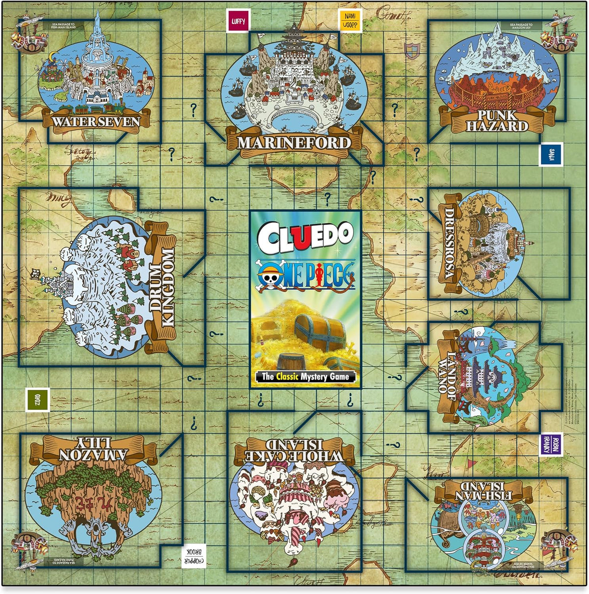 Winning Moves One Piece Cluedo Mystery Board Game perfect for 2–6 players and makes a great gift for anime fans aged 12 