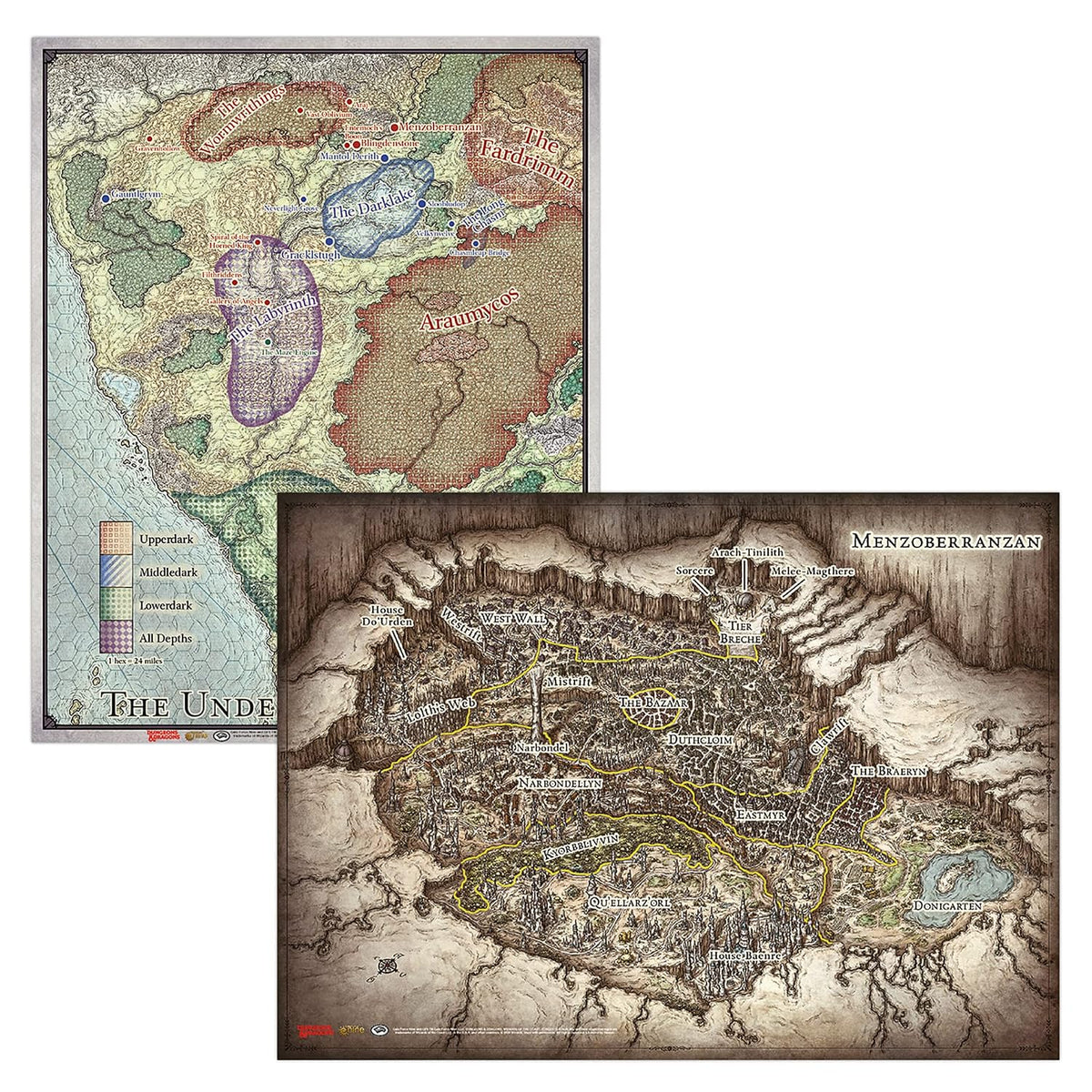 Battlefront Miniatures Dungeons & Dragons Out of the Abyss Map Set - Maps of the Underdark (Topographic, Glossy, Multico