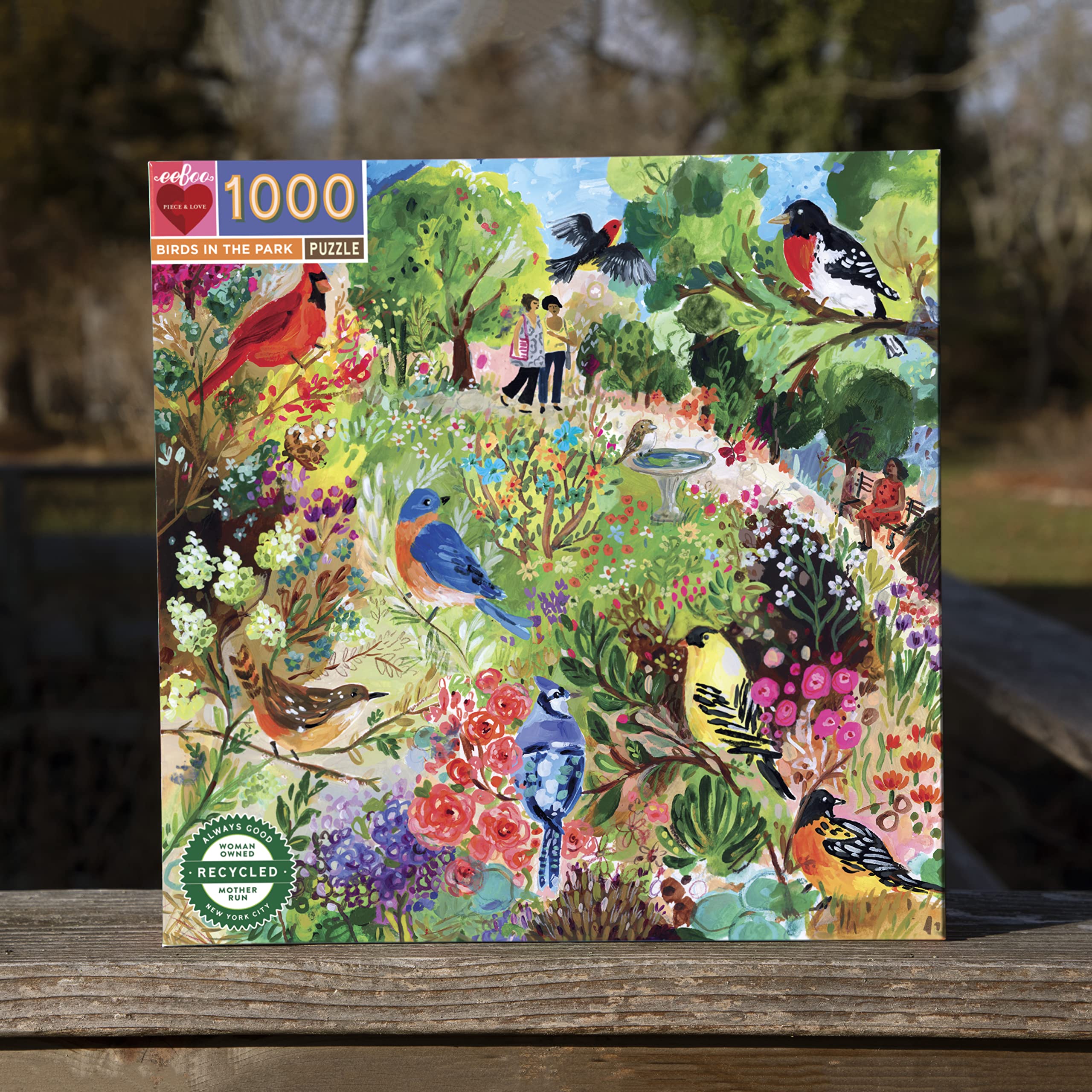 Puzzle 1000 pièces : Oiseaux dans le parc