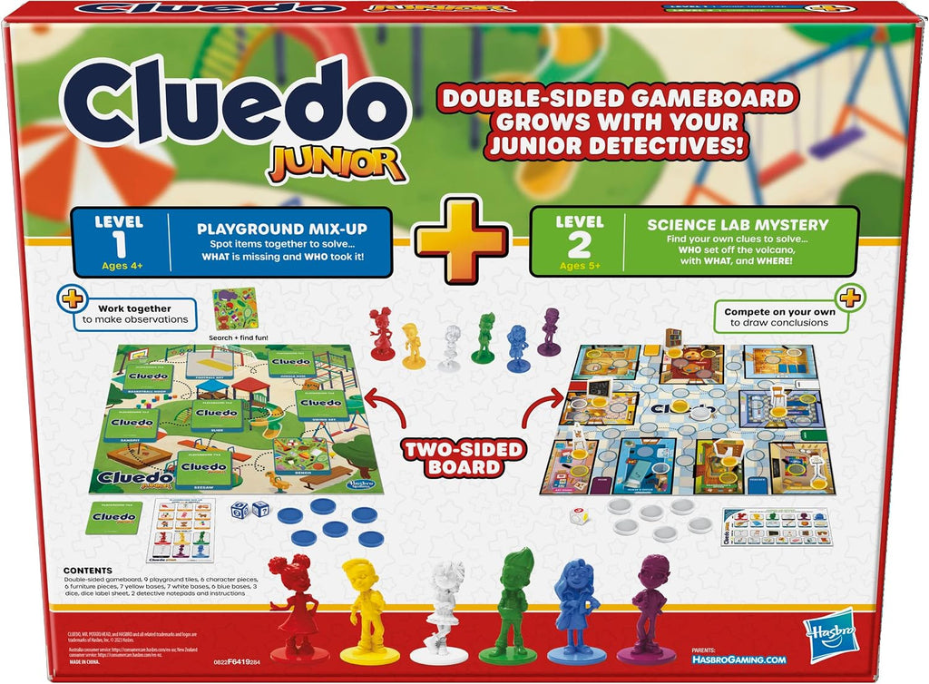 Hasbro Gaming Cluedo Junior Board Game, Reimagined Classic for 2-6 Players, Detective Games for Boys and Girls, 2 in 1 w