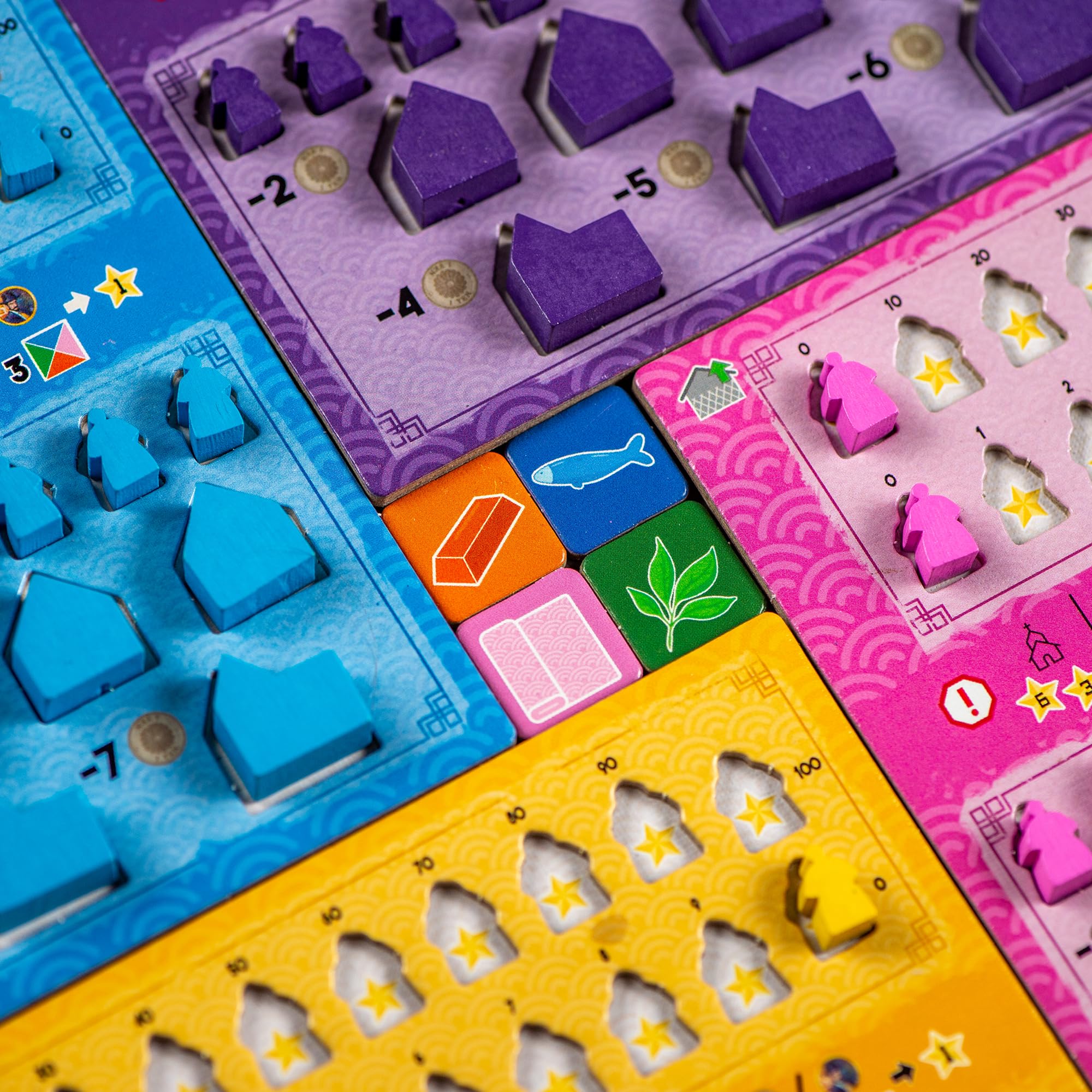 Synapses Games | Yokohama | Strategy Board Game | Worker Placement Set in Japan | 2 to 4 Players | 90 Minutes | Ages 14+