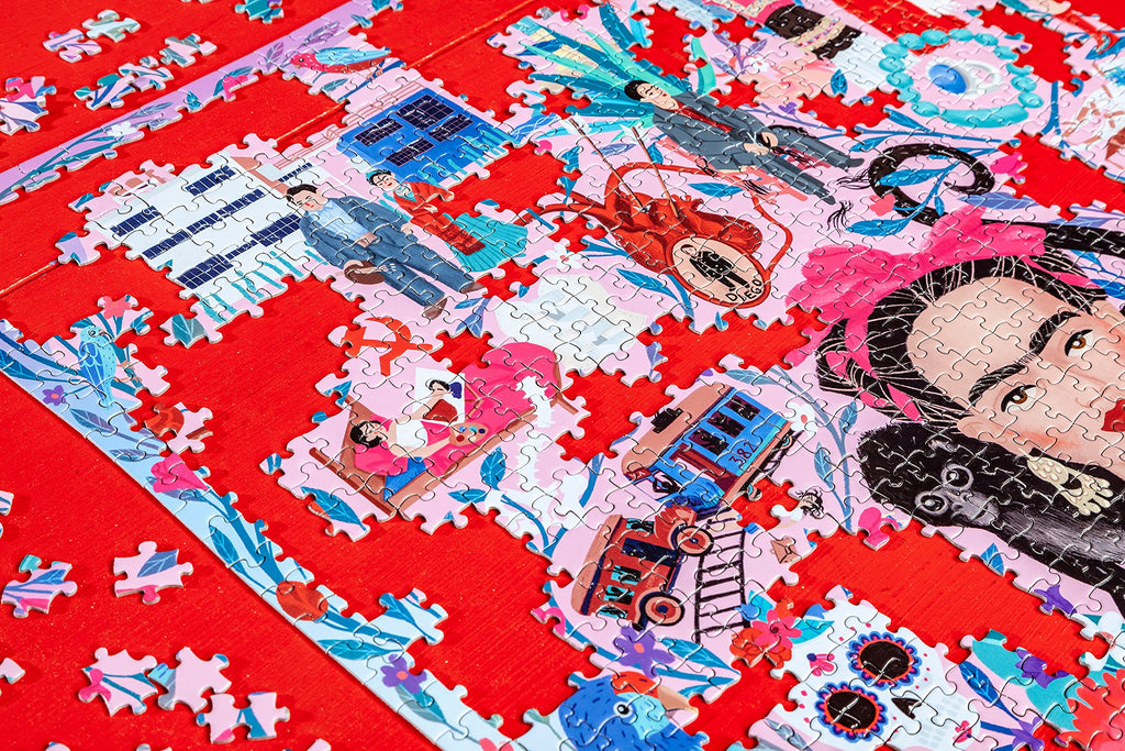 eeBoo Piece and Love Viva la Vida Frida Kahlo 1000 piece square adult Jigsaw Puzzle