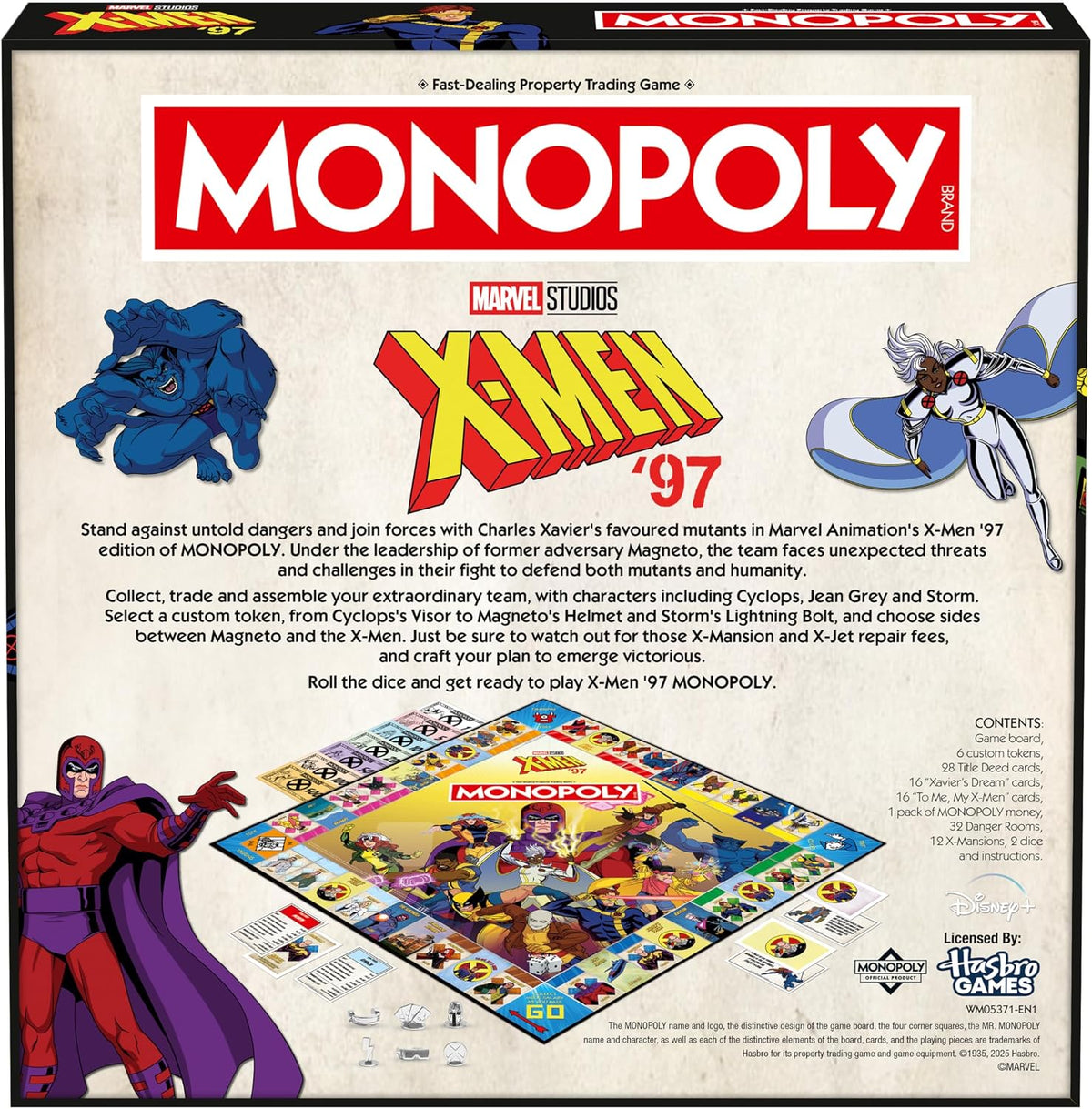 Winning Moves X-Men 97 Monopoly classic board game perfect for 2–6 players and makes a great gift for fans aged 14 and u