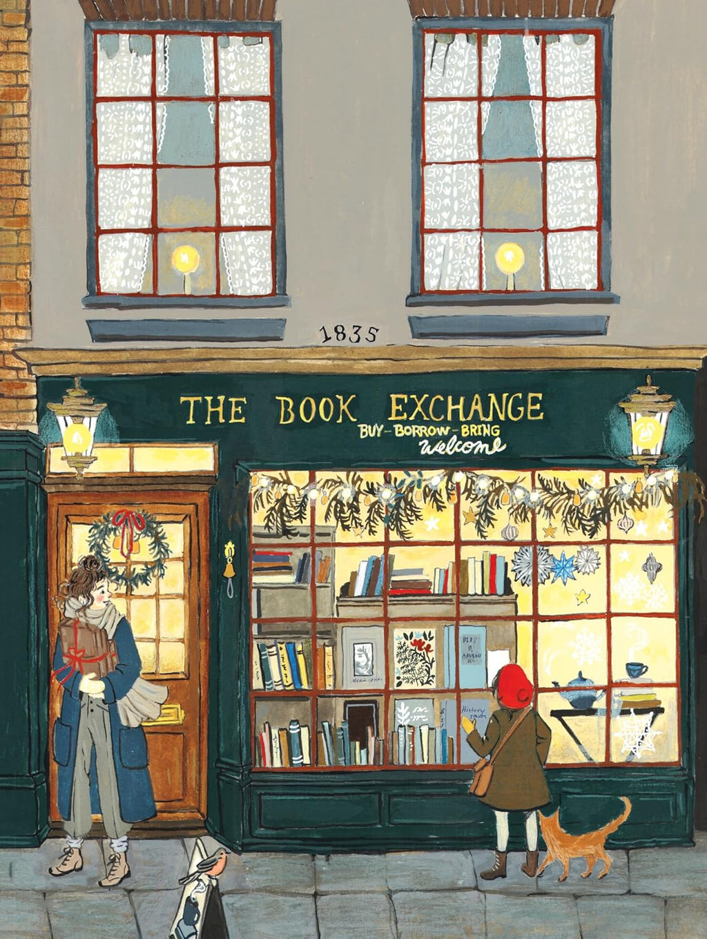 New York Puzzle Company - Loré Pemberton The Book Exchange - 1000 Piece Jigsaw Puzzle for Family Game Nights by Loré Pem