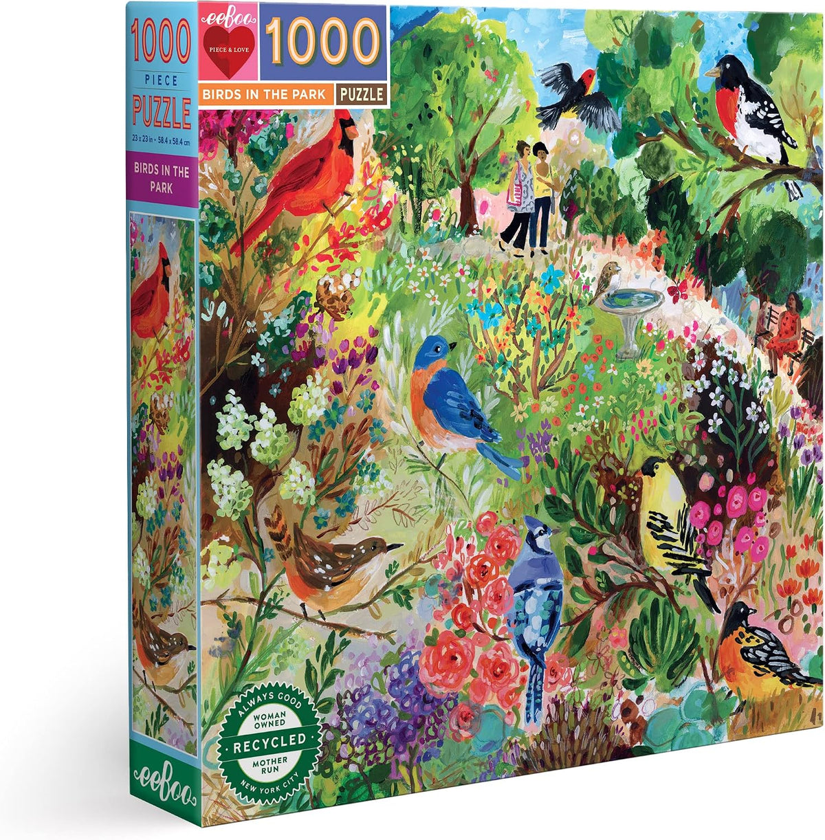 Puzzle 1000 pièces : Oiseaux dans le parc