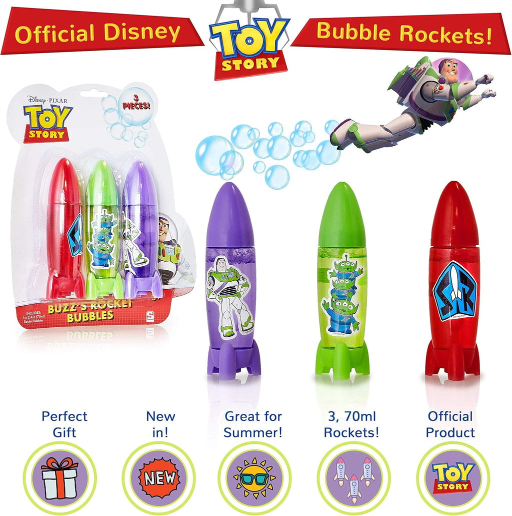 Disney Toy Story 4 Game 3 Piece Bubbles For Children With Buzz Lightyear