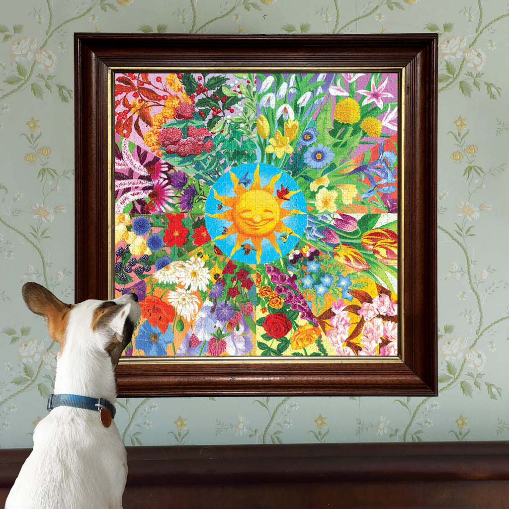 Eebbo 1000 Piece Floral Calendar Jigsaw Puzzle 58.5 x 58.5 cm