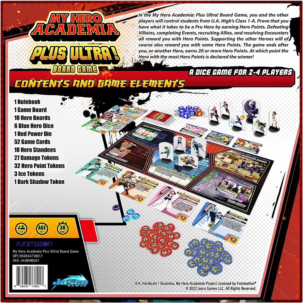 JASCO Games | My Hero Academia Plus Ultra! Board Game | Board Game | Ages 14+ | 2-4 Players | 30 Minutes Playing Time, MHABG01