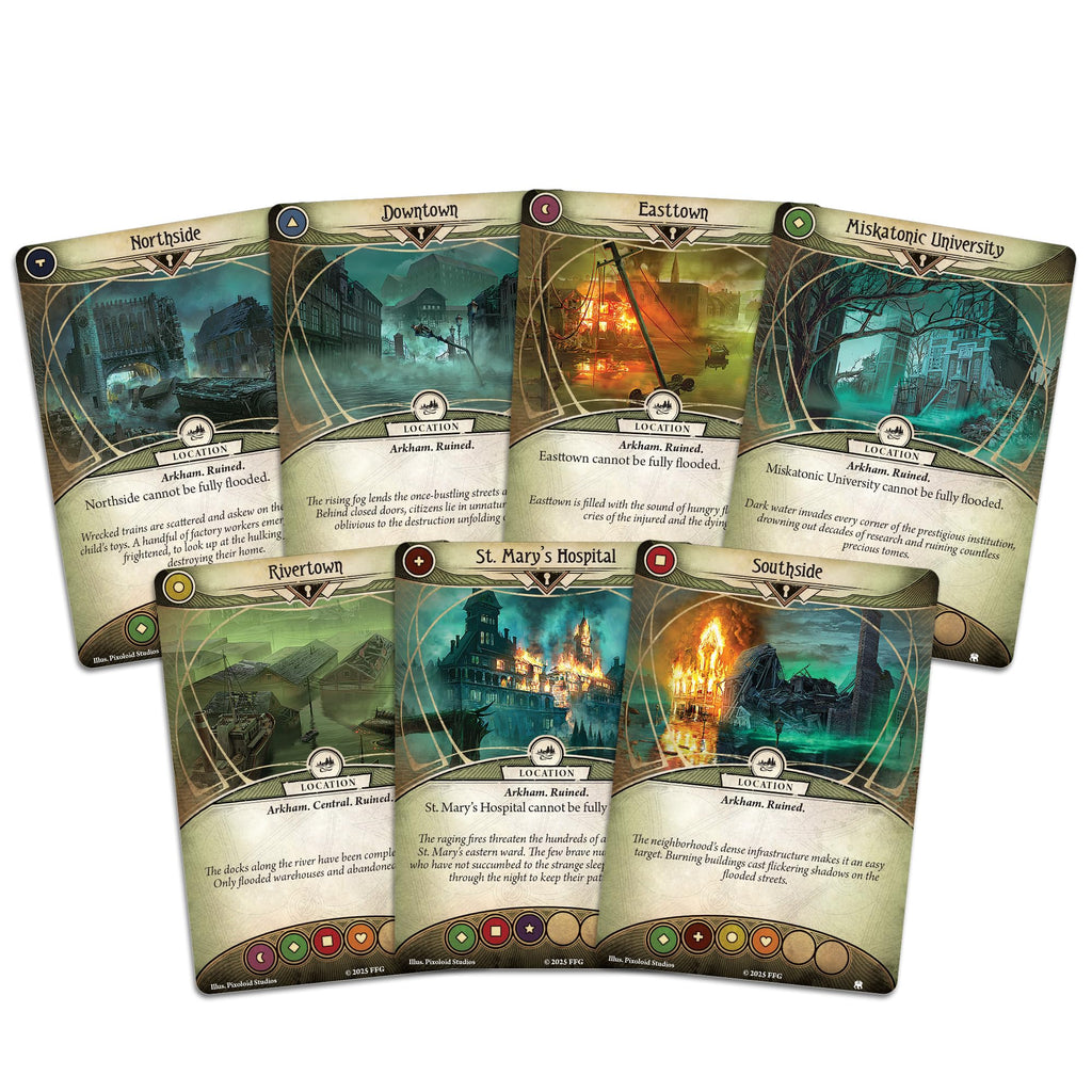 Fantasy Flight Games | Arkham Horror: The Drowned City Campaign Expansion | Card Game | Ages 14+ | 1-4 Players | 1-2 Hours Playing Time