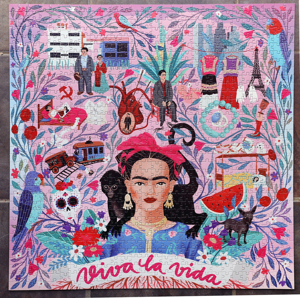 eeBoo Piece and Love Viva la Vida Frida Kahlo 1000 piece square adult Jigsaw Puzzle
