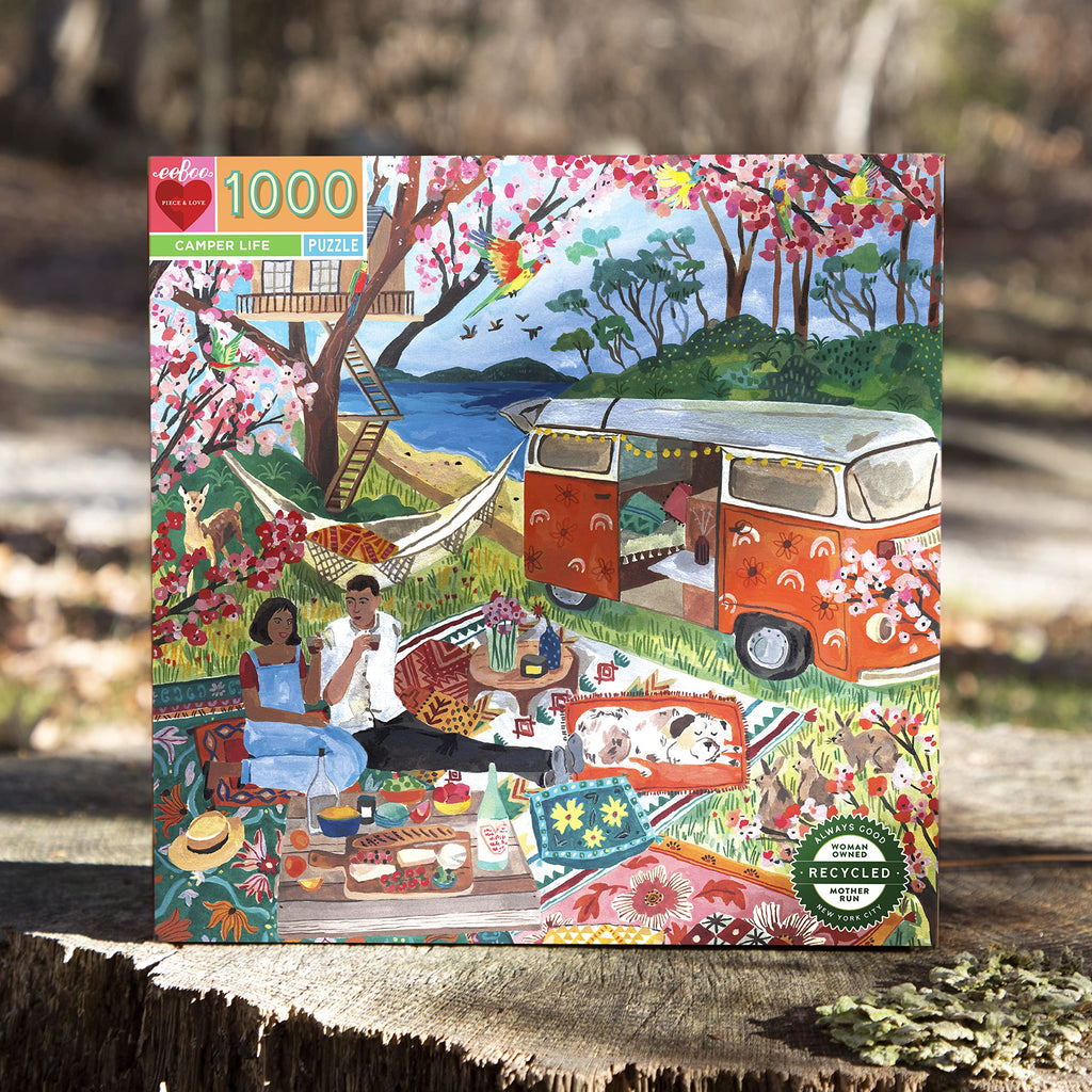 eeBoo Puzzle 1000 pièces : Vie de campeur