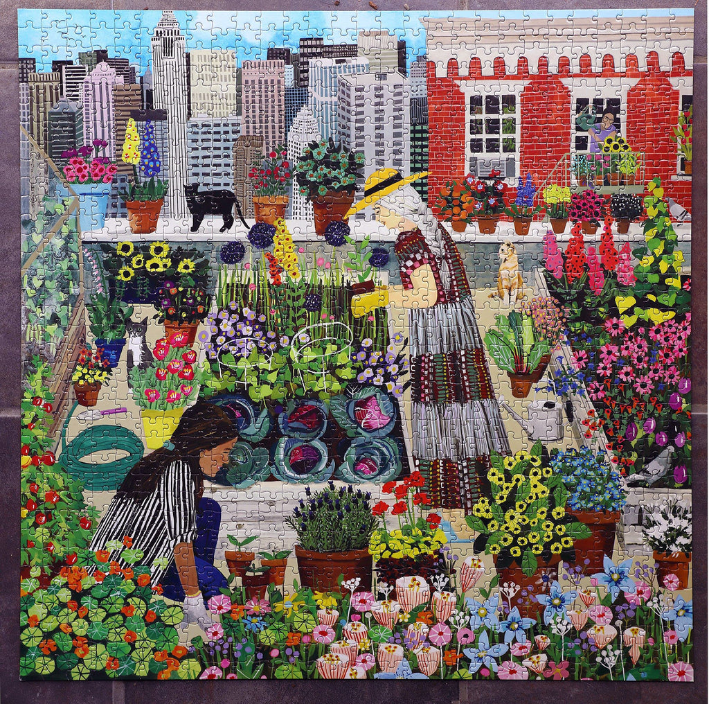 eeBoo Piece and Love Urban Gardening 1000 piece square adult Jigsaw Puzzle